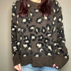 American Eagle Outfitters Animal Print Sweater